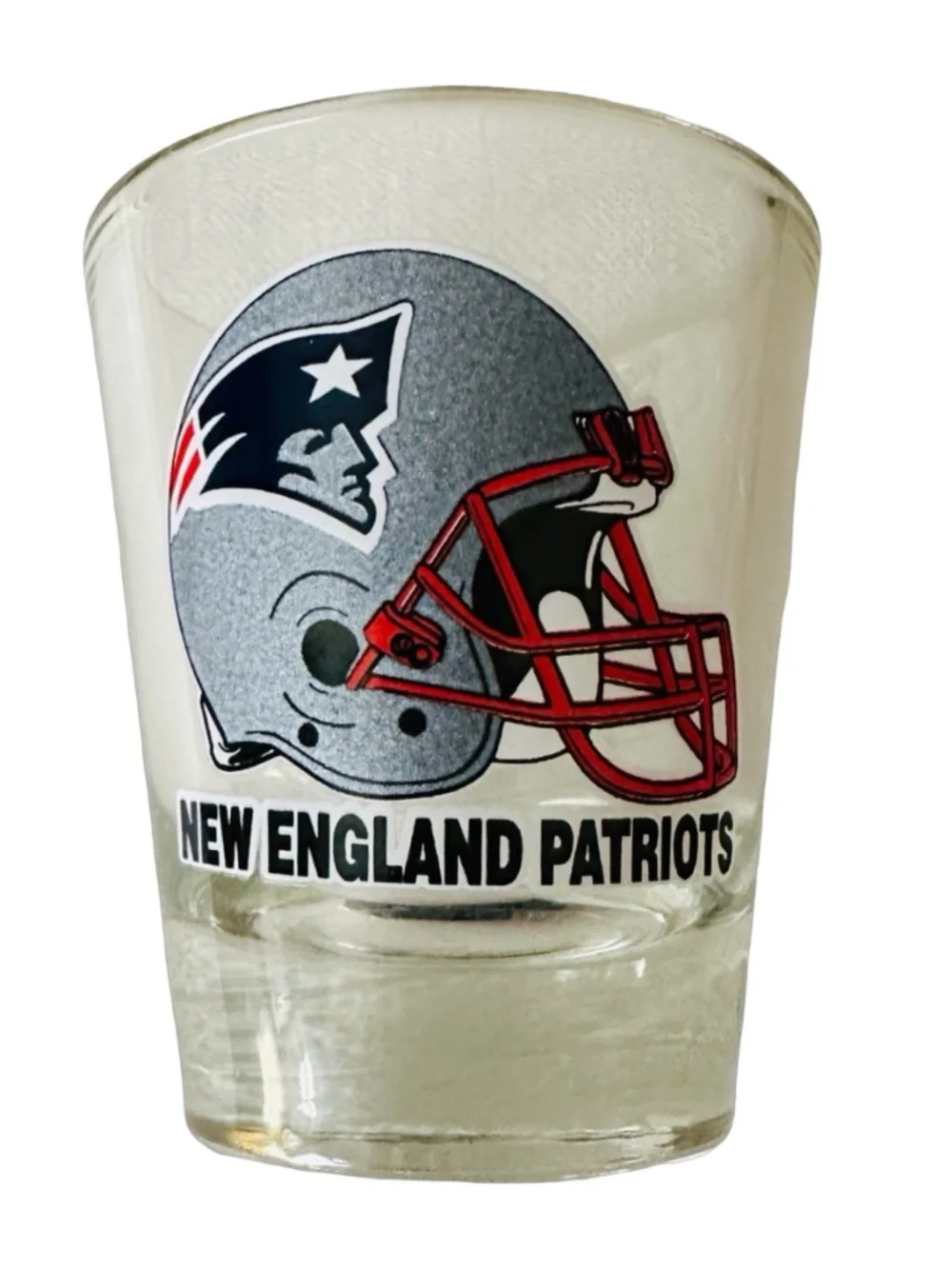 HUNTER Vintage NFL 1 1/2 oz Clear Shot Glass (lot of 9) Souvenir Collectible